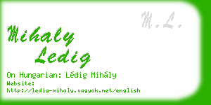 mihaly ledig business card