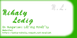 mihaly ledig business card